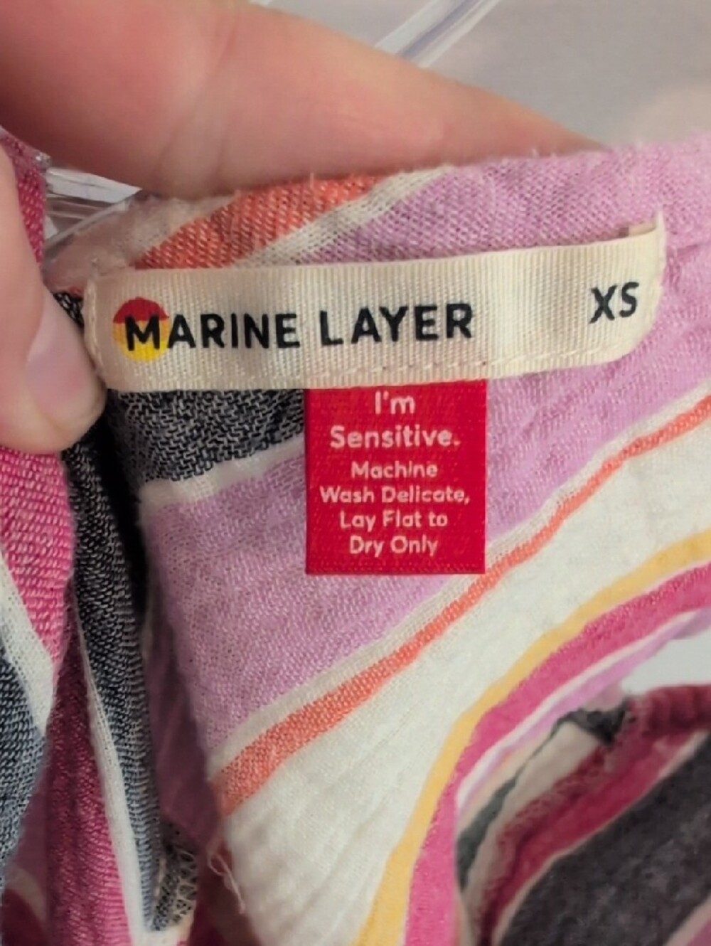 Marine Layer Pink, Yellow & Gray Striped Tank - Picture 5 of 7